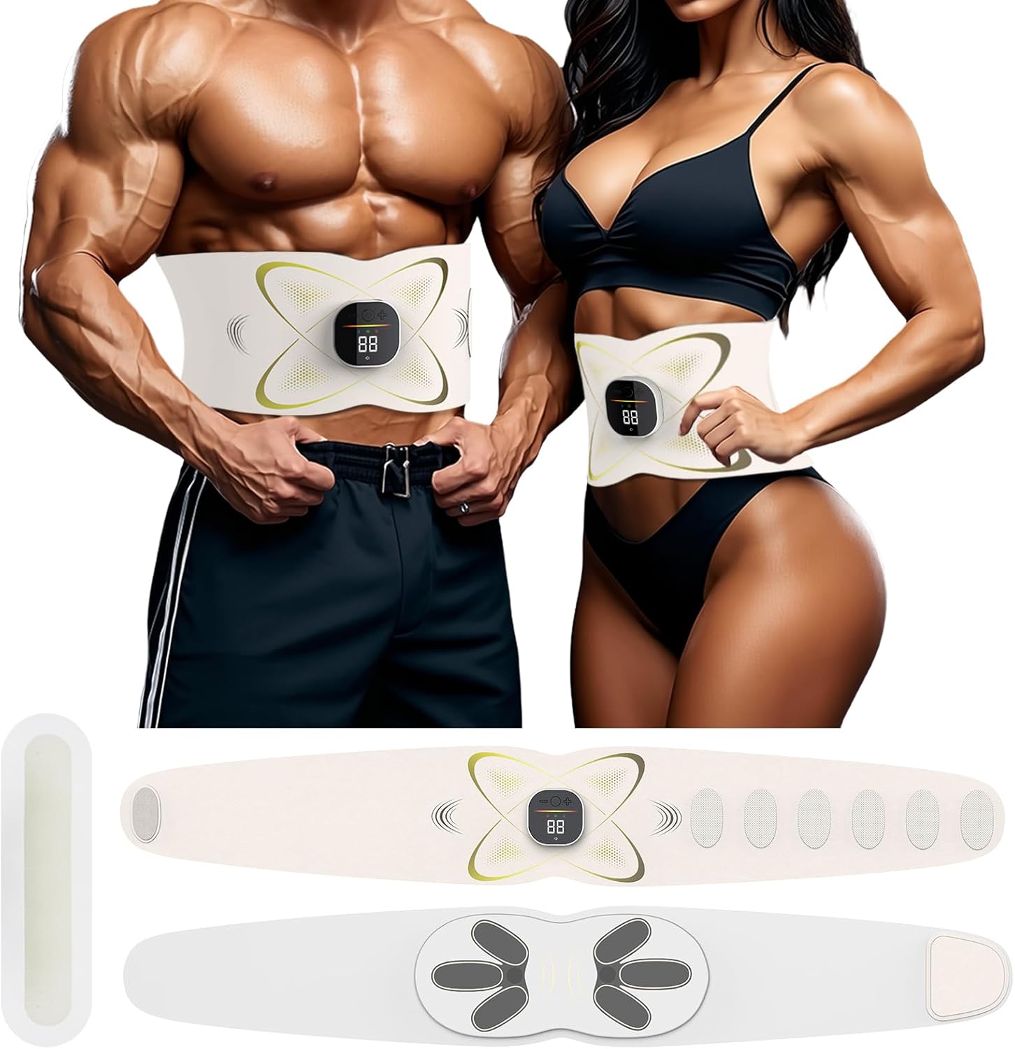 Abs Sculptor, Ab Toning Belt With Heating Pad For Stomach Ce…