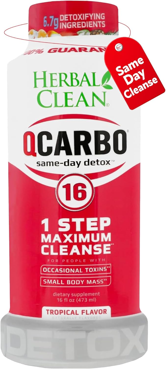 Herbal Clean Qcarbo16 Same-Day Detox Cleanse Drink (16 Fl Oz…