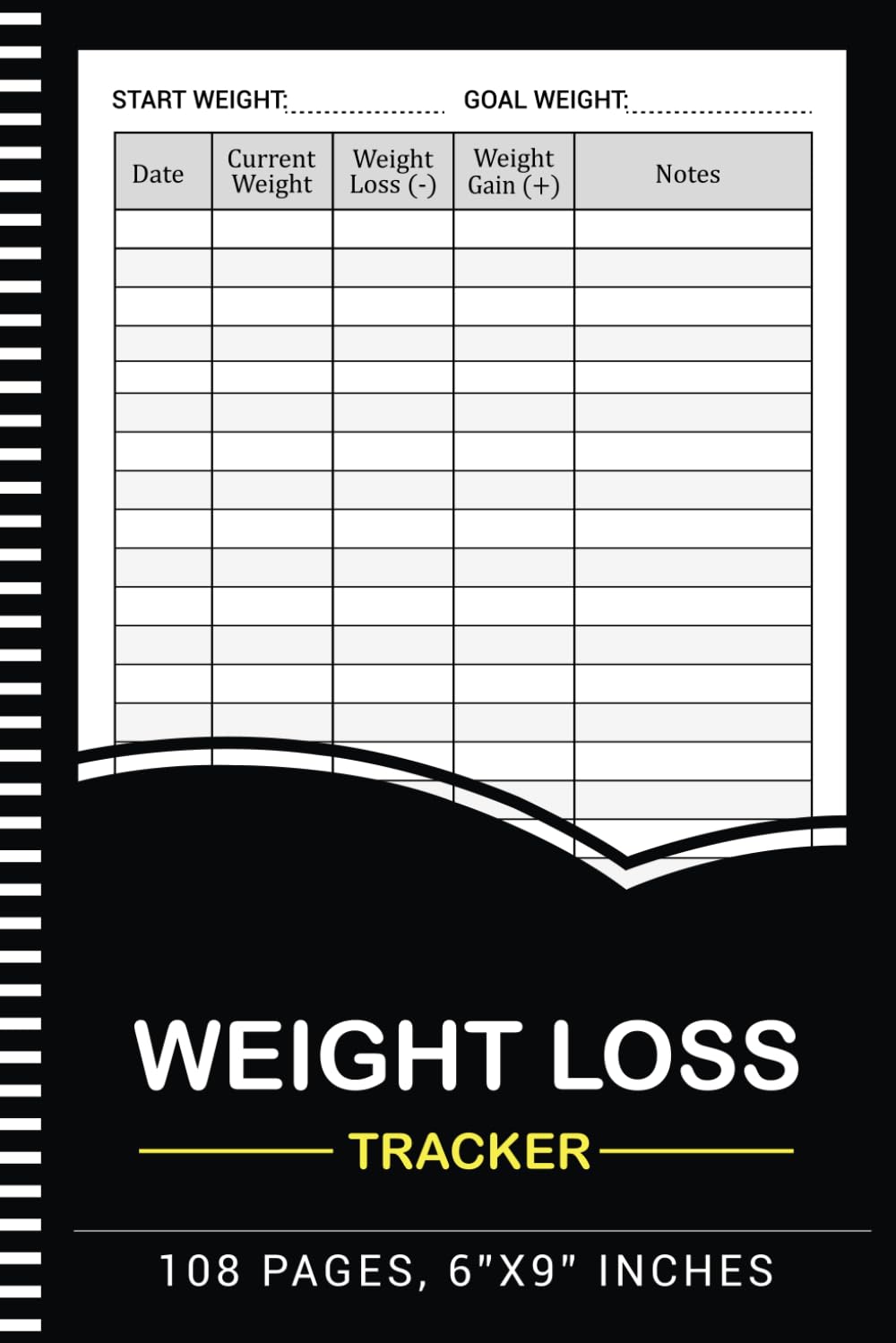 Weight Loss Tracker: Daily Weight Loss Log Book To Record An…