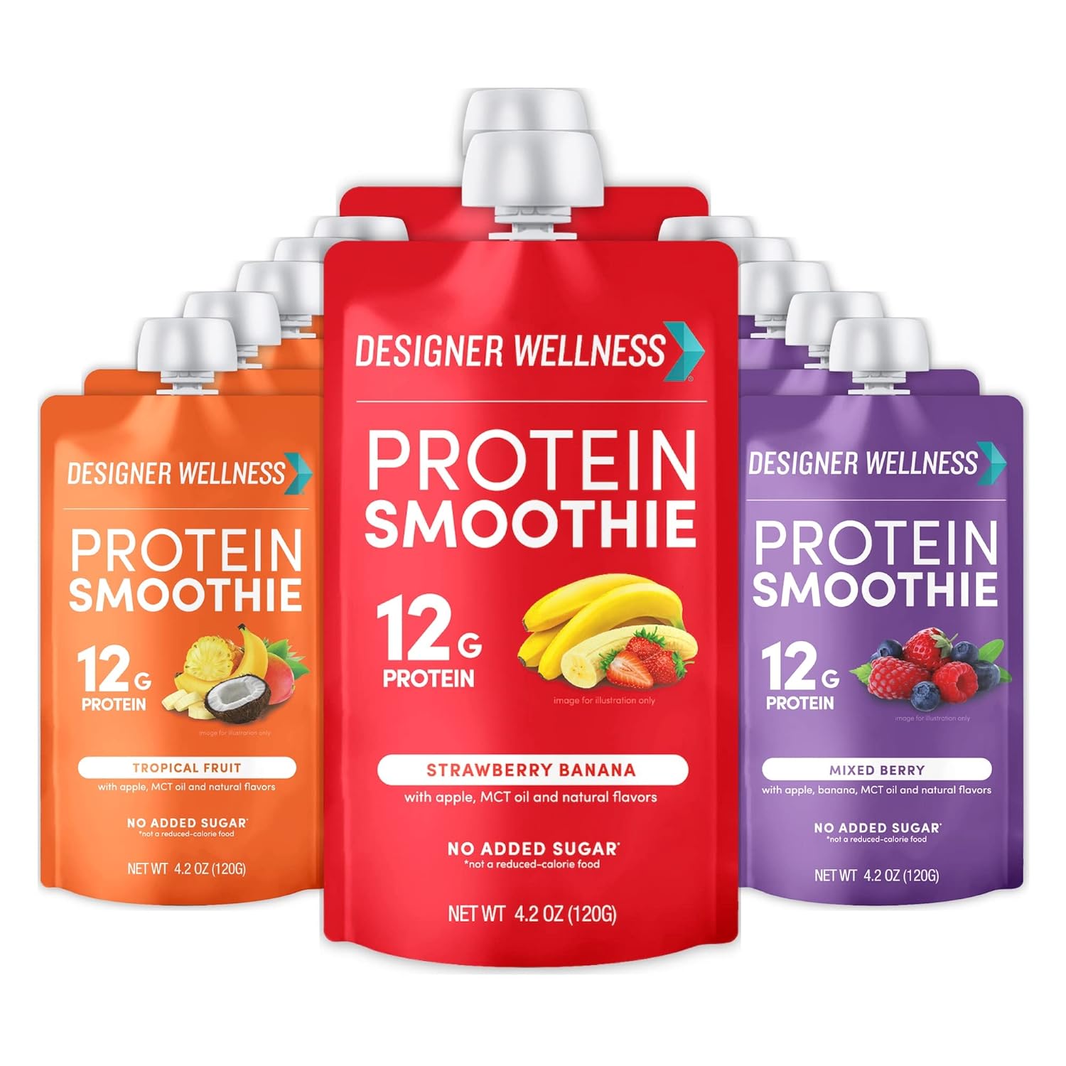 Designer Wellness Protein Smoothie, Real Fruit, 12G Protein,…