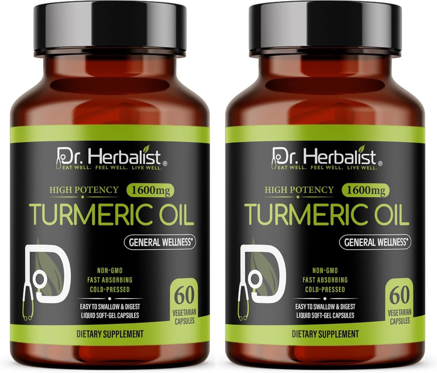 Dr. Herbalist Turmeric Curcumin Oil Capsules 1600Mg – 60 Cap…