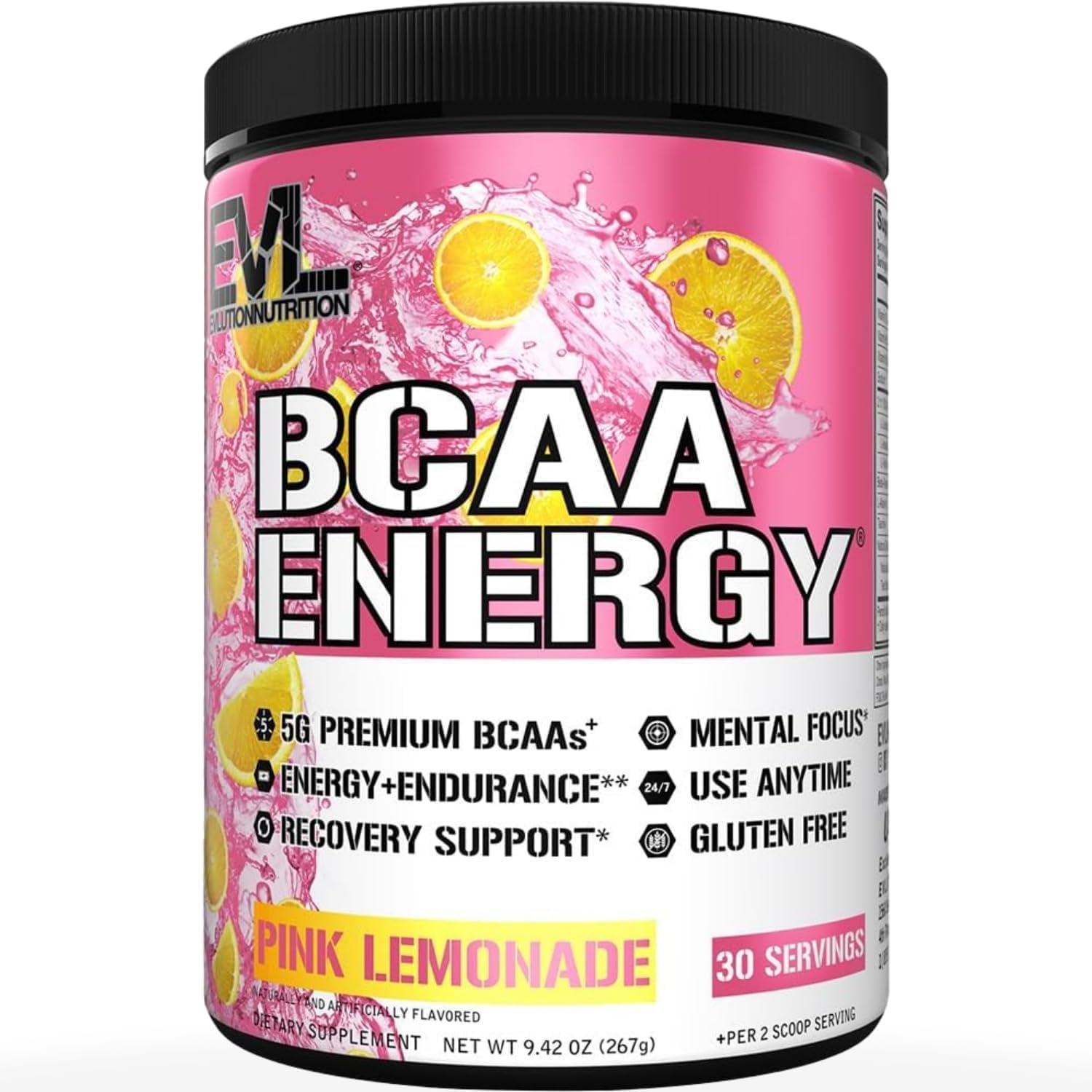 Evlution Evl Bcaas Amino Acids Powder – Bcaa Energy Pre Work…