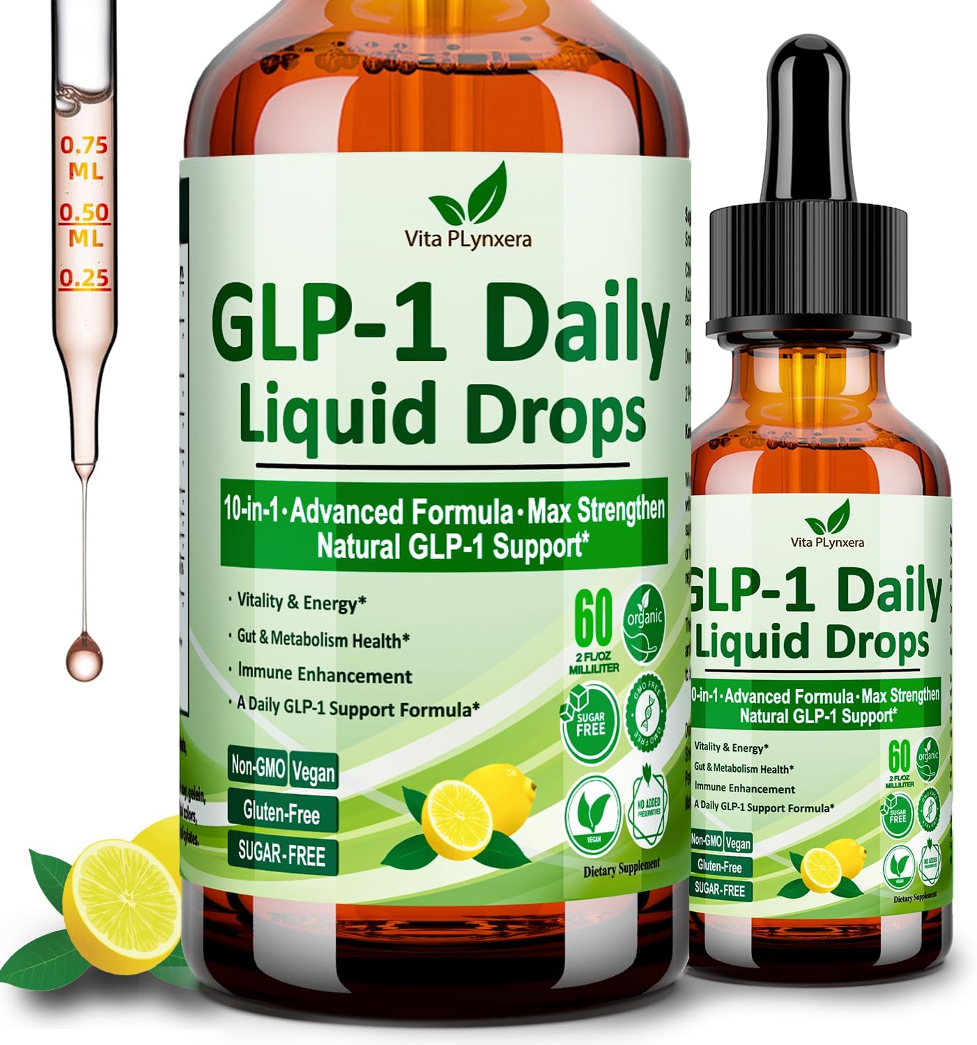 Glp-1 Support Liquid Drops, 10-In-1 Formula With Berberine, …