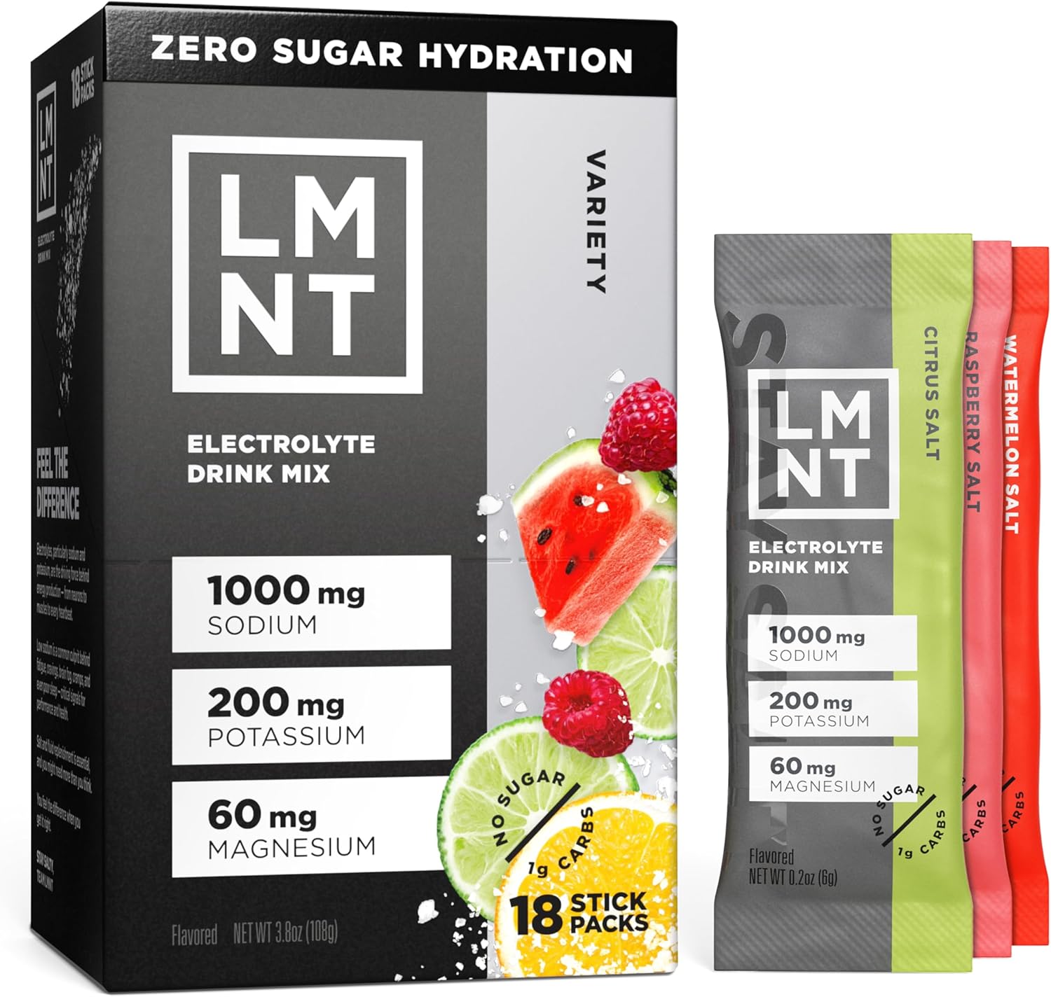 Lmnt Zero Sugar Electrolytes – Variety Pack Bundle | Drink M…