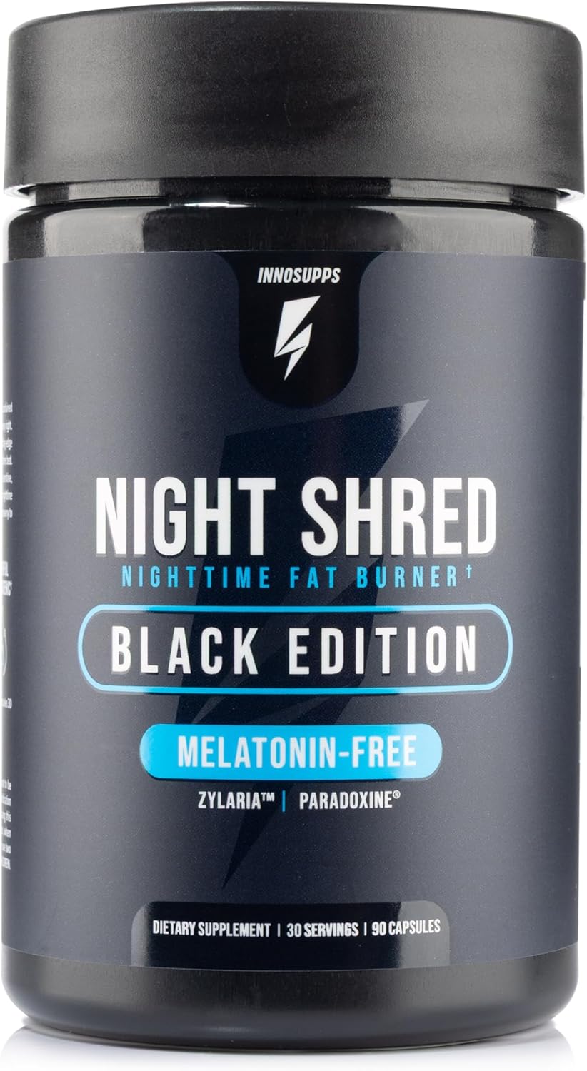 Night Shred Black Melatonin-Free Nighttime Fat Burner And Sl…