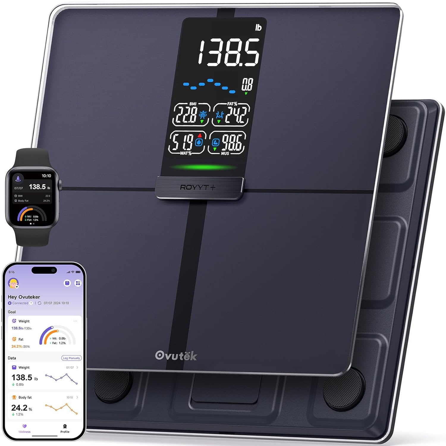 Ovutek Professional Smart Scale For Body Weight, Bmi, Body F…