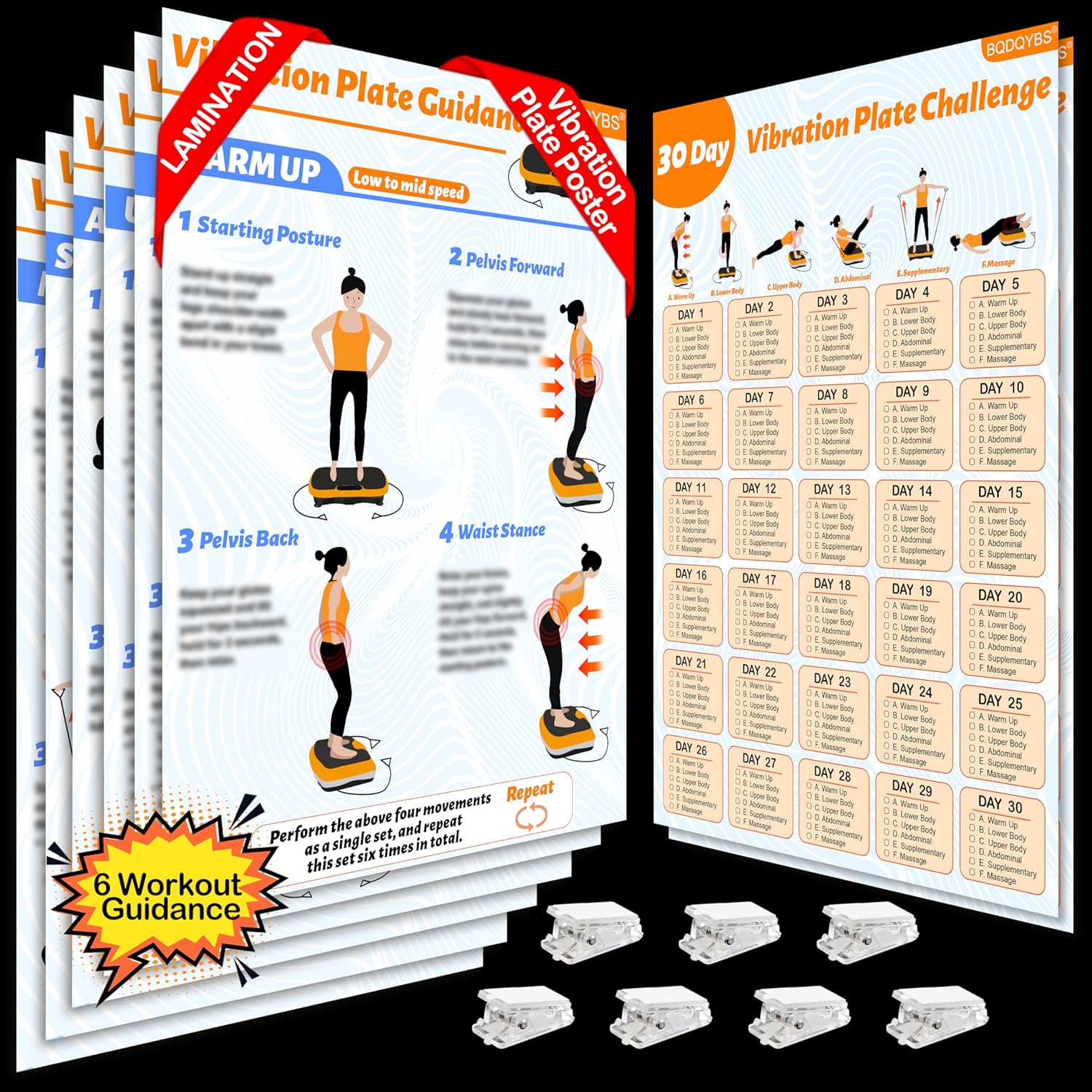 Vibration Plate Exercise Machine Poster – 6 Workout Guidance…