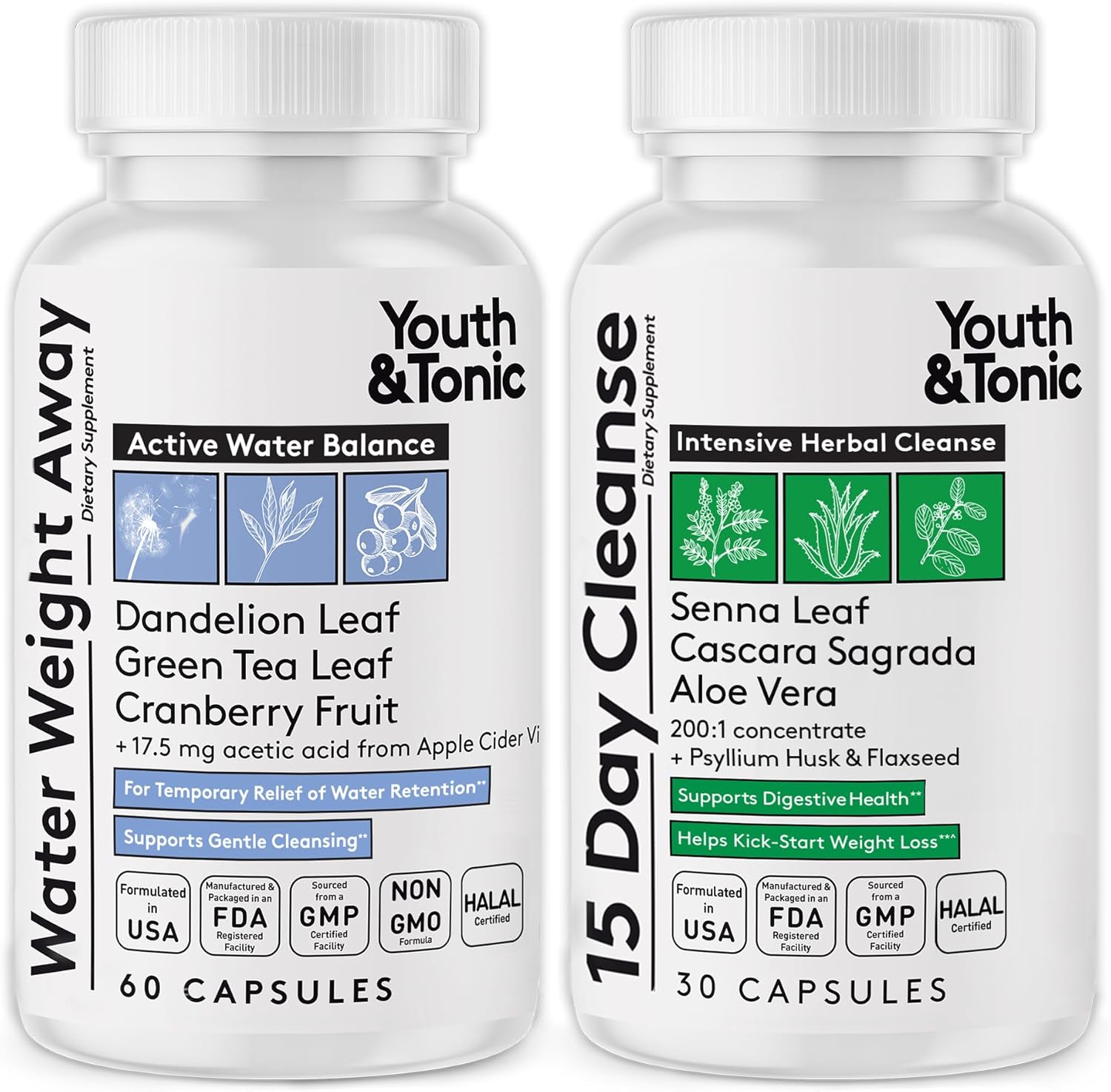 Youth &Amp; Tonic Water &Amp; Waste Reset – Water Weight Away &Amp; 15 D…