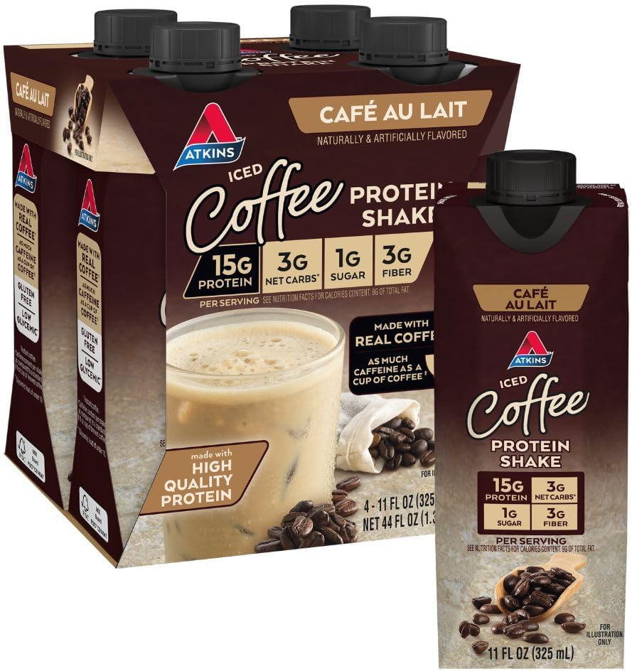 Atkins Atkins Iced Coffee Cafe Au Lait Protein Shake. (4 Sha…