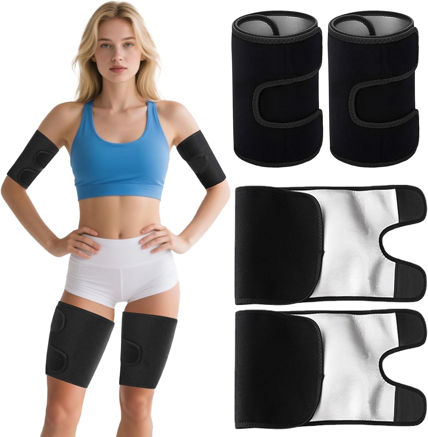 Best 4Pcs Thigh And Arm Wrap Compression, Hamstring Brace For Wei… 2026