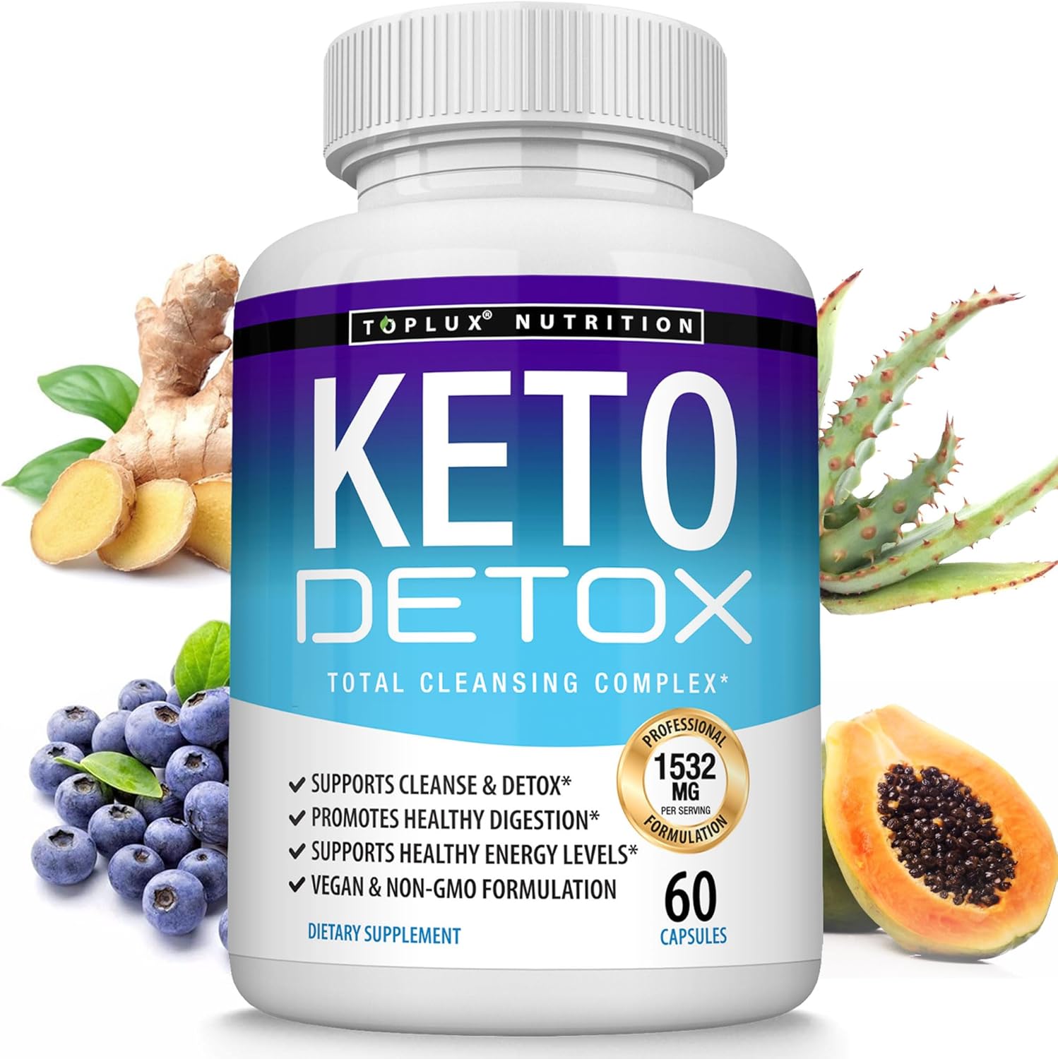 Toplux Keto Detox Pills Advanced Cleansing Extract – 1532 Mg…
